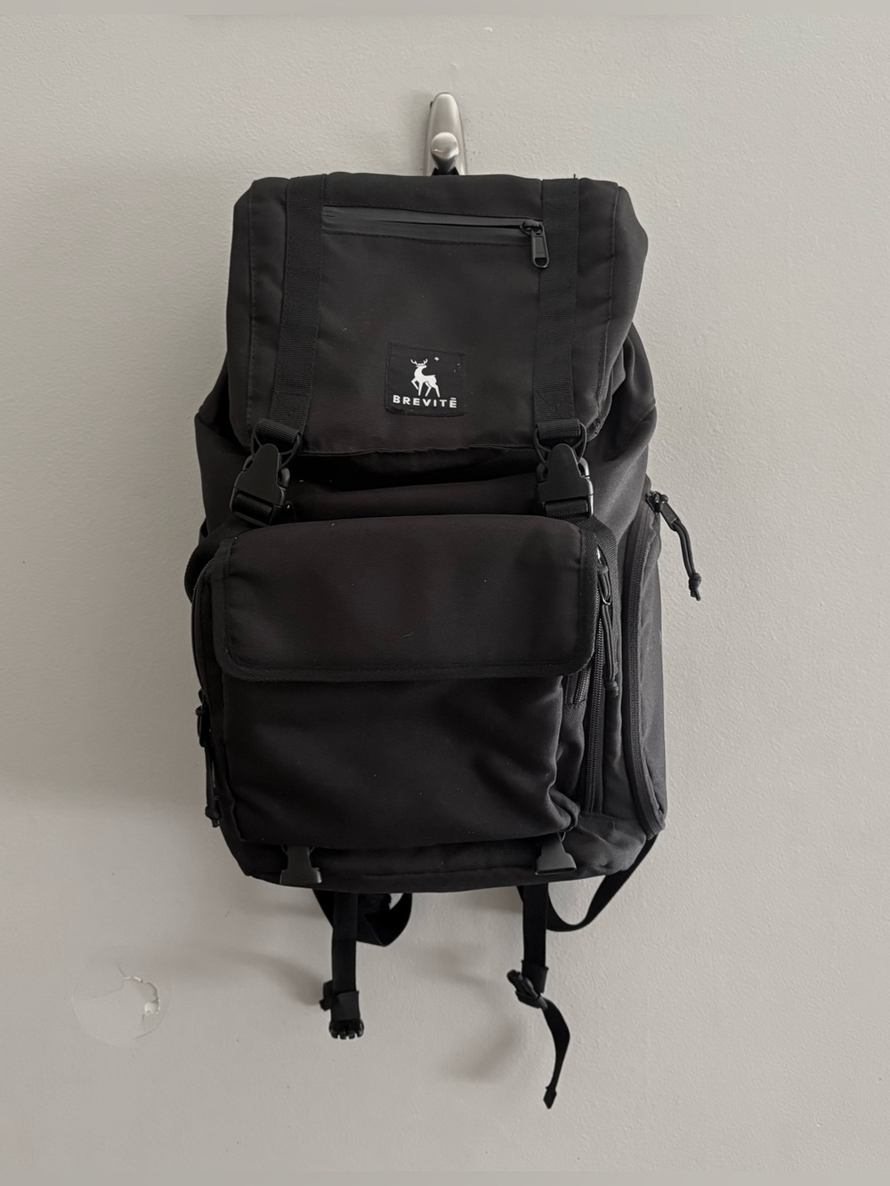 Brevite Camera Backpack Rucksack In Black